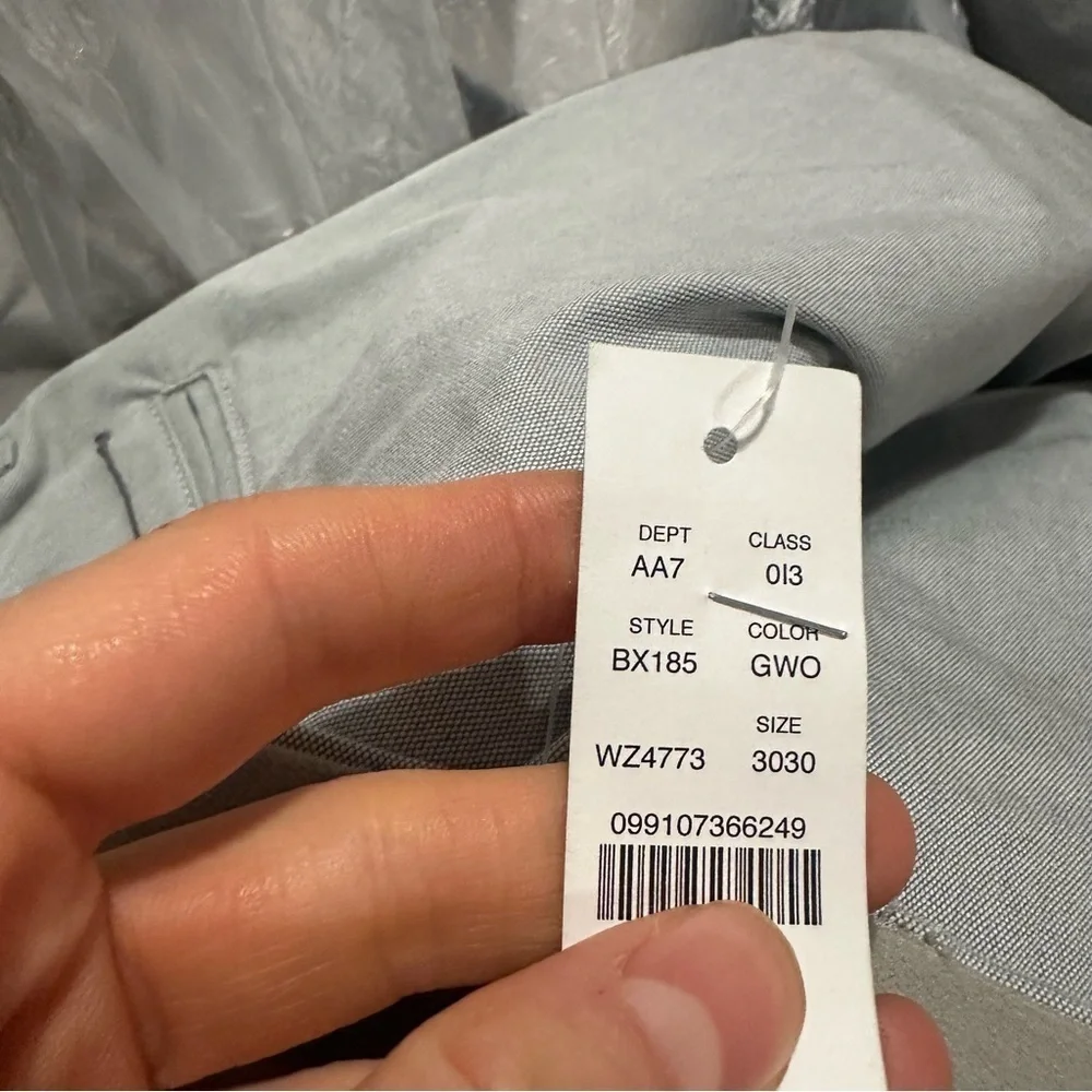 J crew 484 Slim-fit tech oxford pant gray white oxford